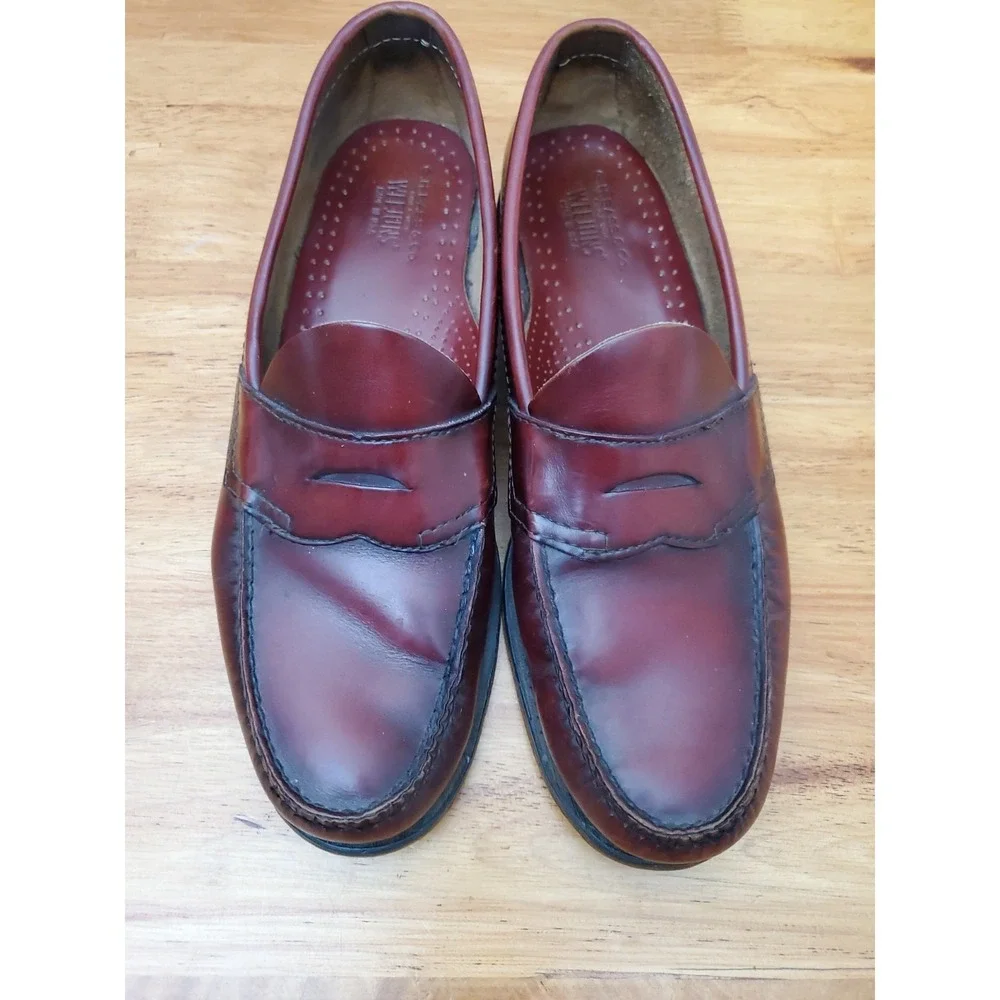 GH Bass Weejuns Penny Loafers Men's 10.5 Leather Slip On Dress Shoes Oxblood